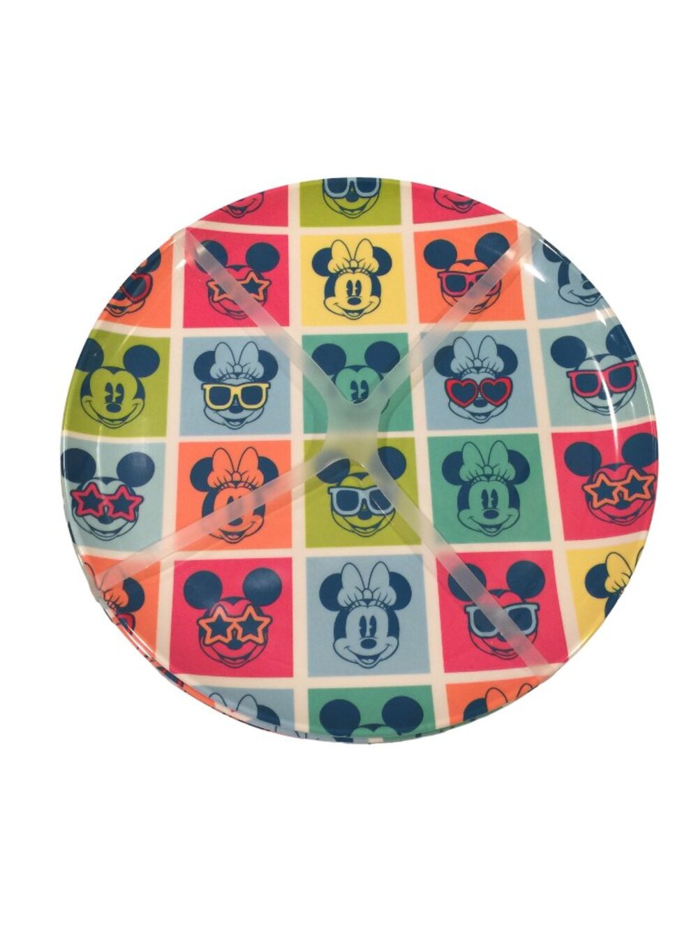 Disney Celebrate Together Plastic Dinner Plates Mickey Minnie Mouse Set of 4